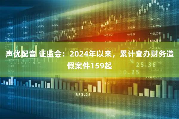 声优配音 证监会：2024年以来，累计查办财务造假案件159起